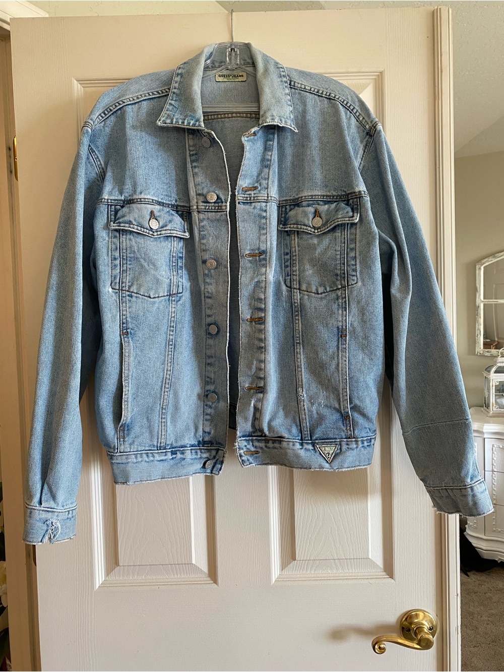 Vintage Guess Distressed Jean Jacket XL